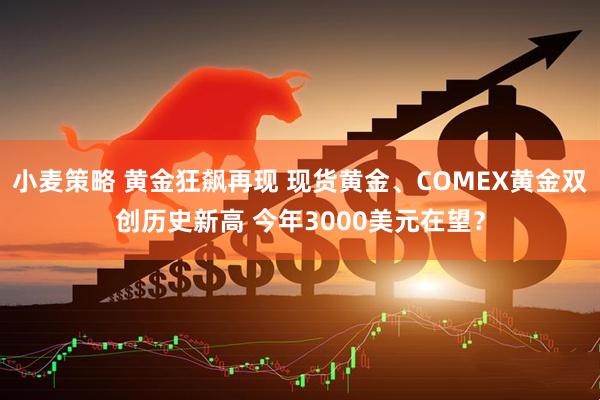小麦策略 黄金狂飙再现 现货黄金、COMEX黄金双创历史新高 今年3000美元在望？